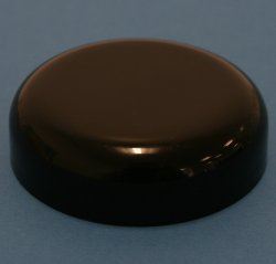 53mm 400 Black Smooth Domed Cap with EPE Liner